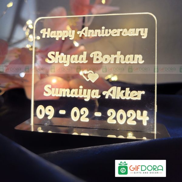 Anniversary Table Stand Customized Lamp ATSCL_01