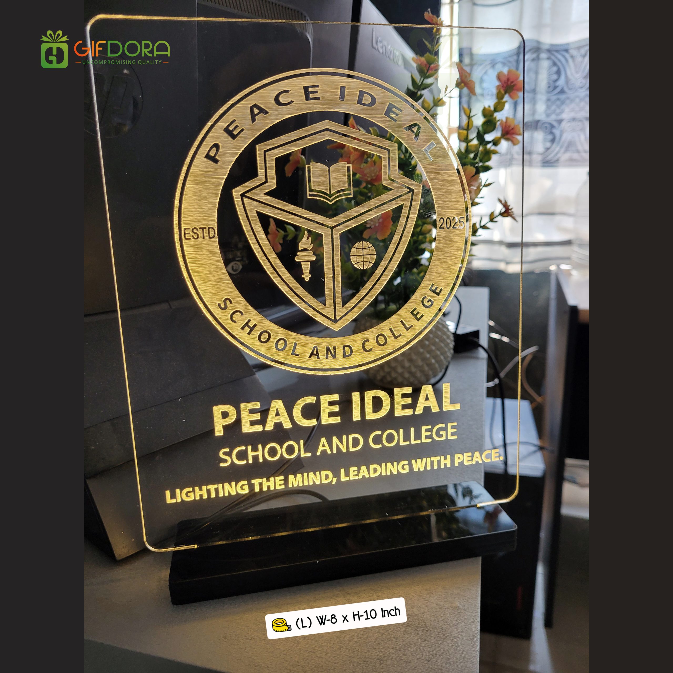 Branding Table Lamp (W-8 x H-10) Inch Size L - Image 2