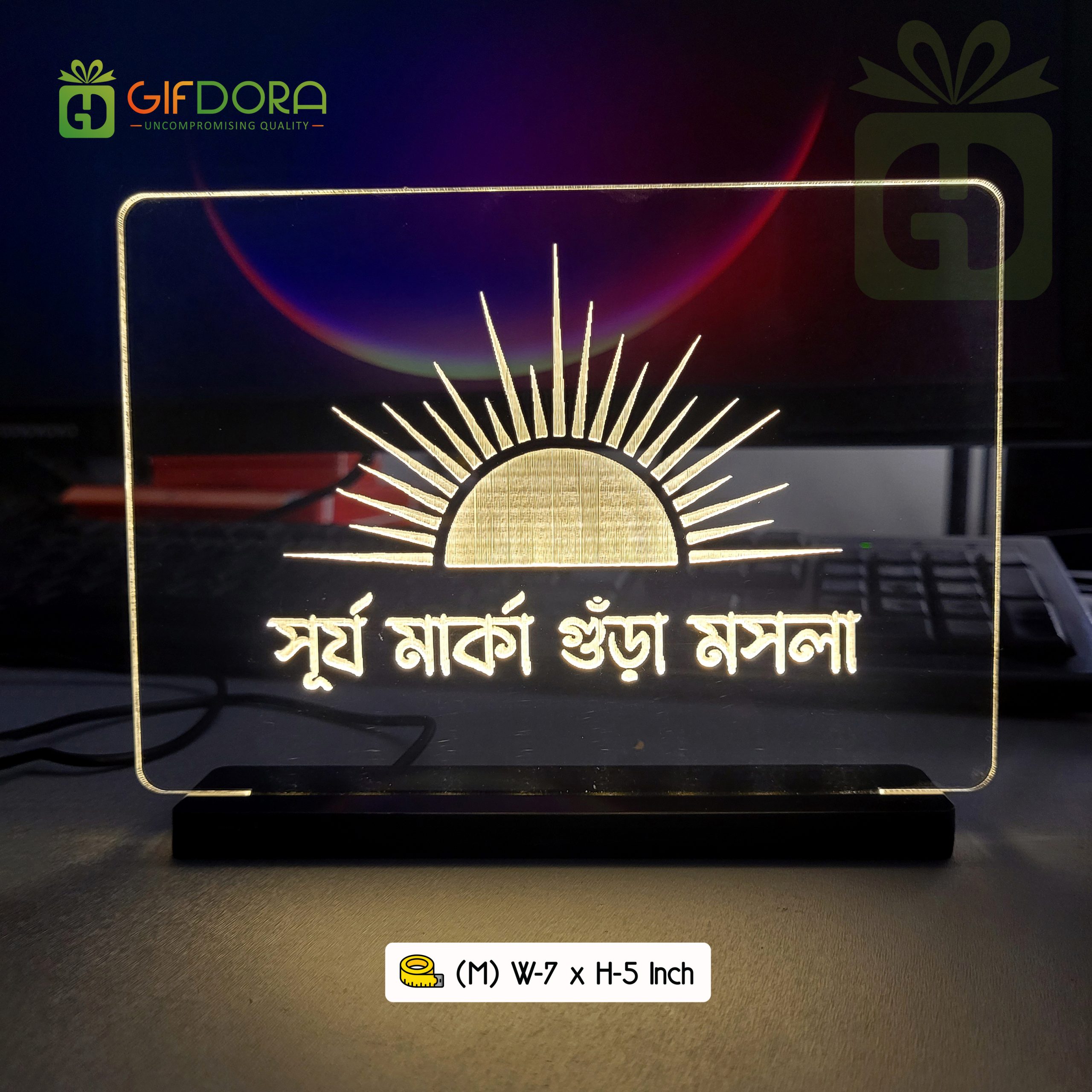 Branding Table Lamp (W-7 x H-5 Inch) Size M - Image 4